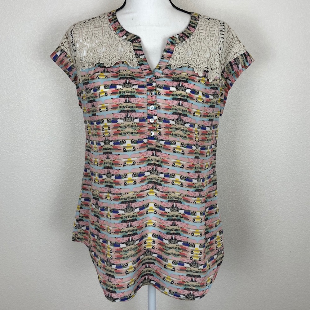 Daniel Rainn Stitch Fix Crochet Blouse Size S